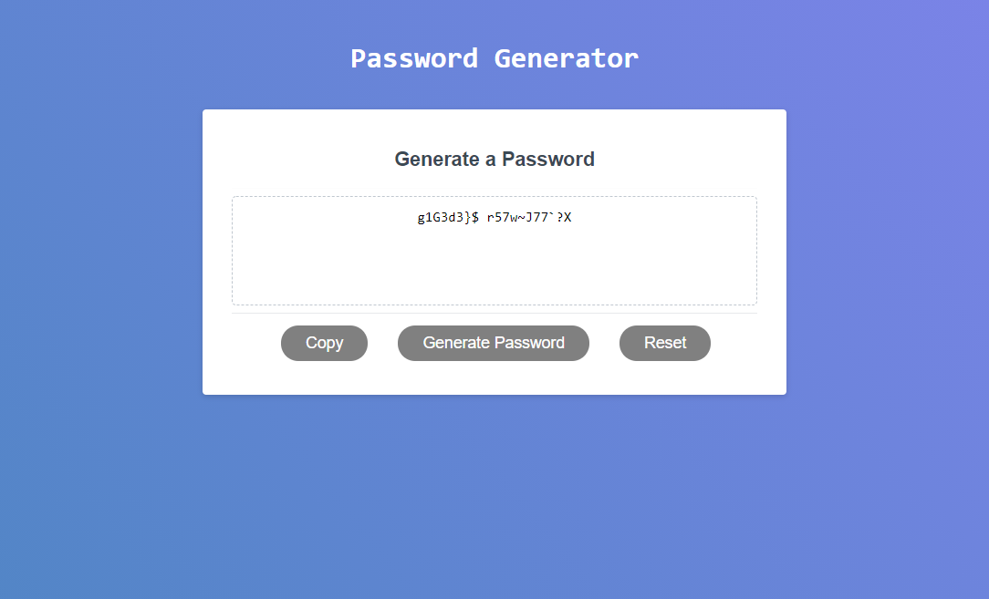 Password Generator App