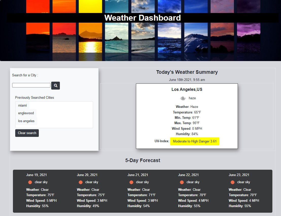 Weather Dashboard App